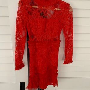 Red Alexis Lace Dress